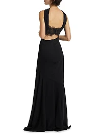 Allegra Stretch Crêpe Mermaid Gown
