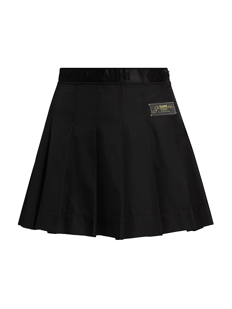 Duchesse Pleated Miniskirt