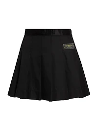 Duchesse Pleated Miniskirt