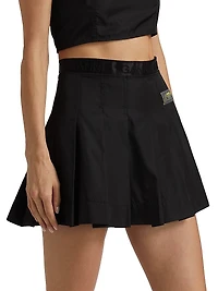 Duchesse Pleated Miniskirt