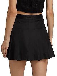 Duchesse Pleated Miniskirt