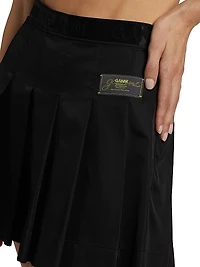Duchesse Pleated Miniskirt