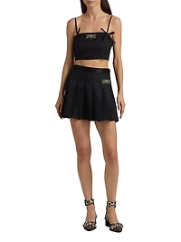 Duchesse Pleated Miniskirt