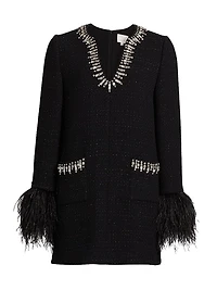 Kas Embellished Bouclé Minidress