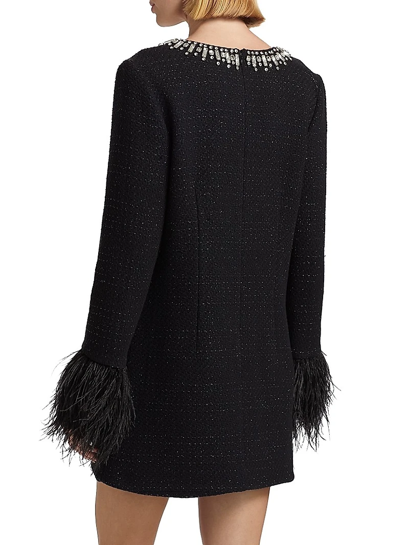 Kas Embellished Bouclé Minidress