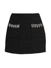 Randi Embellished Tweed Skirt
