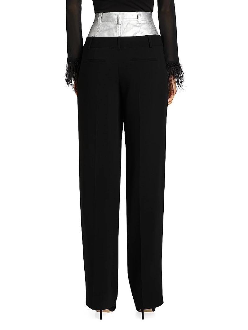 Dionne Denim & Crepe Pants