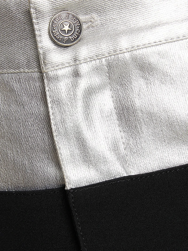 Dionne Denim & Crepe Pants