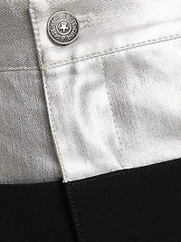 Dionne Denim & Crepe Pants