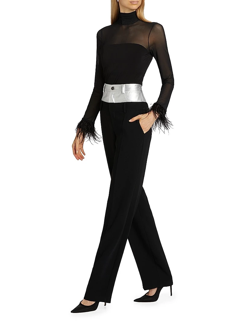 Dionne Denim & Crepe Pants