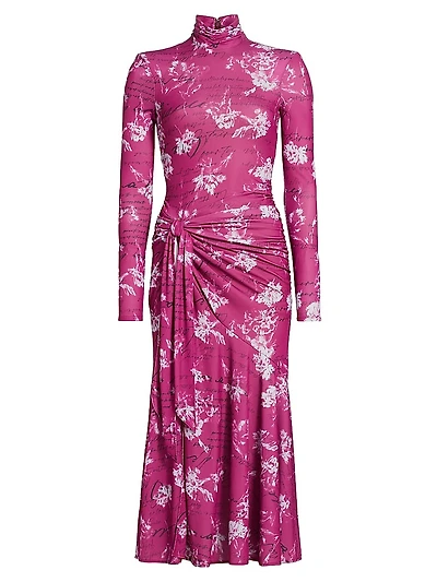 Warm Carnation Johnson Midi-Dress