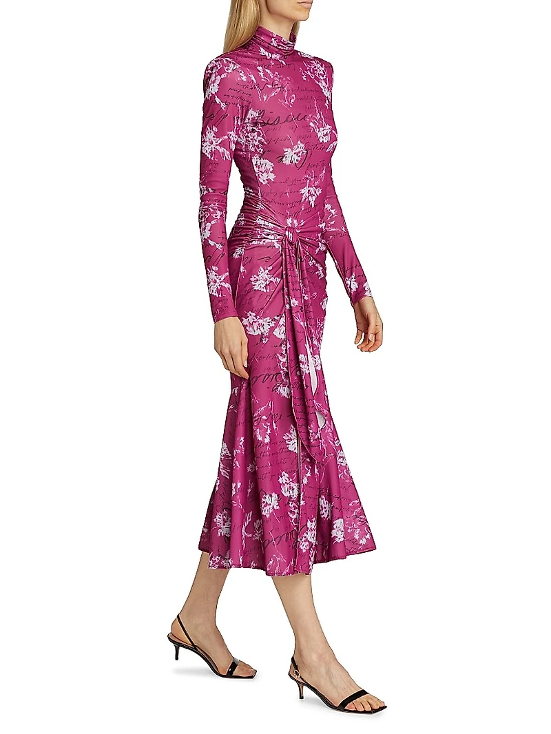 Warm Carnation Johnson Midi-Dress
