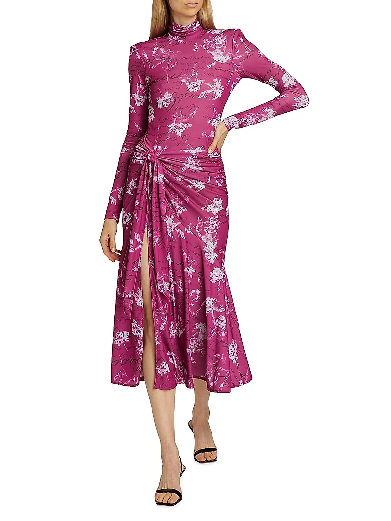 Warm Carnation Johnson Midi-Dress