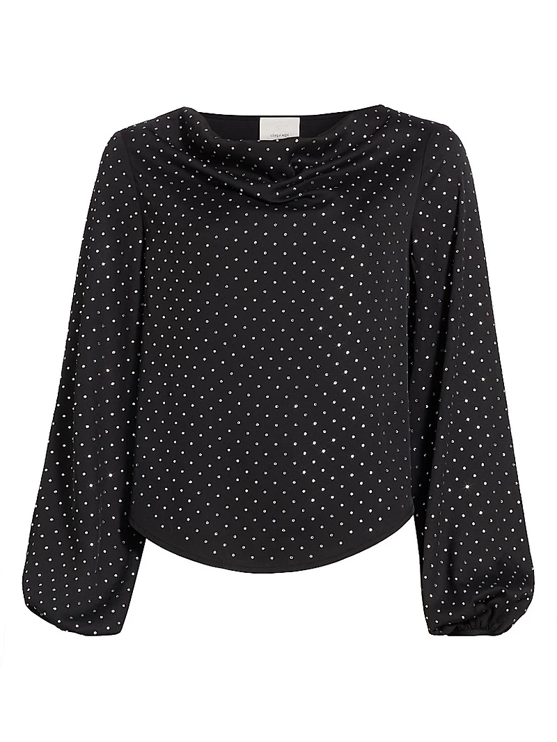 Irene Embellished Satin Top