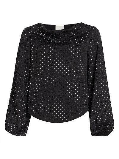 Irene Embellished Satin Top