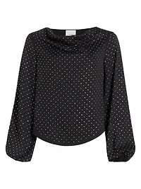 Irene Embellished Satin Top