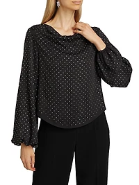 Irene Embellished Satin Top