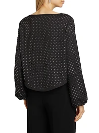 Irene Embellished Satin Top