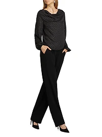 Irene Embellished Satin Top