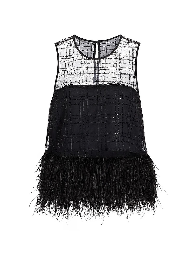 Charisse Sequined Organza Top