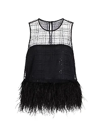 Charisse Sequined Organza Top