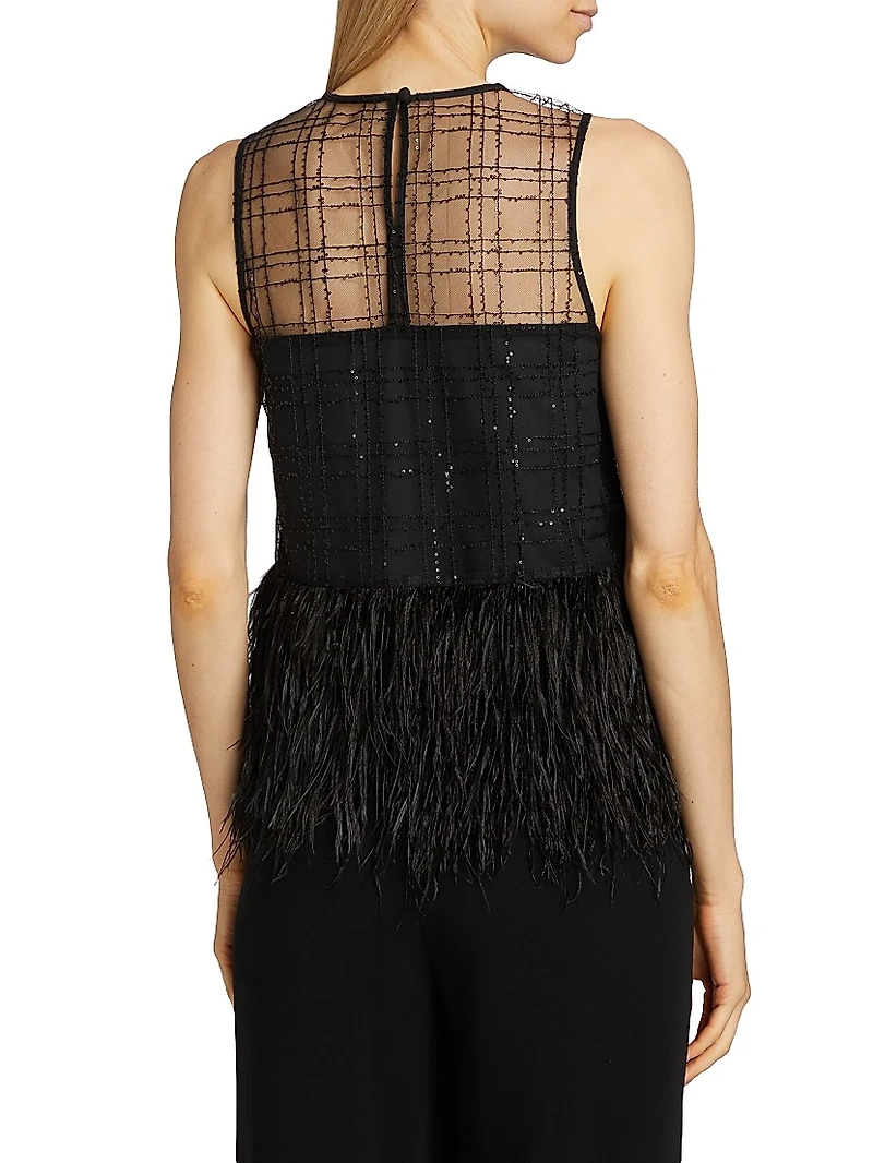 Charisse Sequined Organza Top