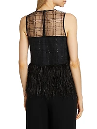 Charisse Sequined Organza Top