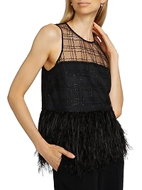 Charisse Sequined Organza Top