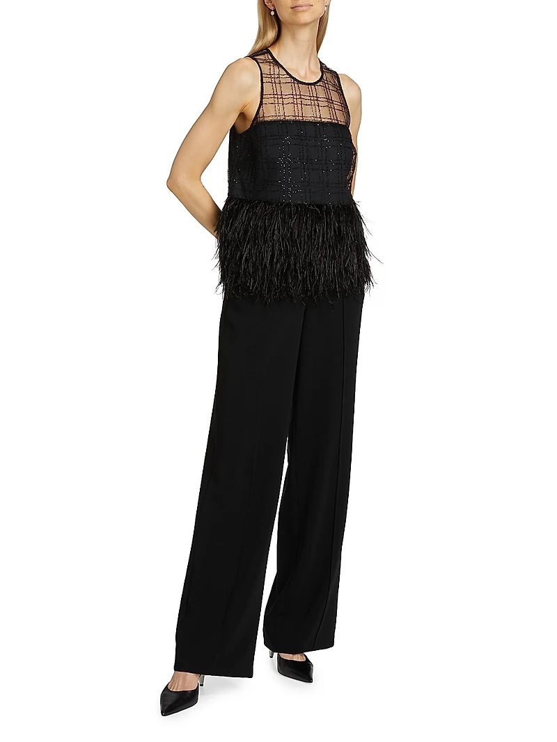 Charisse Sequined Organza Top