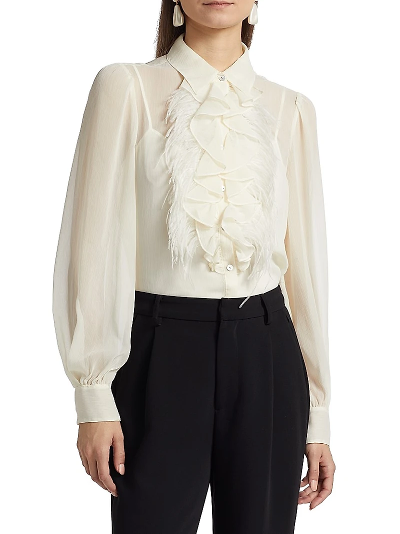 Rhonda Feather Ruffle Top