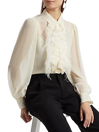 Rhonda Feather Ruffle Top