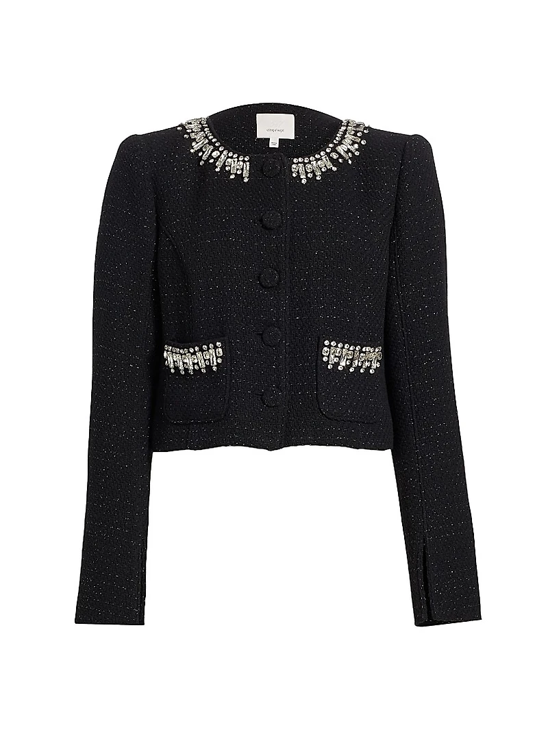 Randi Embellished Tweed Jacket