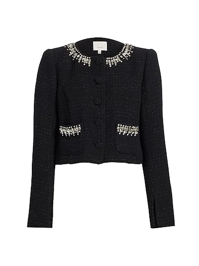Randi Embellished Tweed Jacket