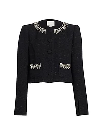 Randi Embellished Tweed Jacket