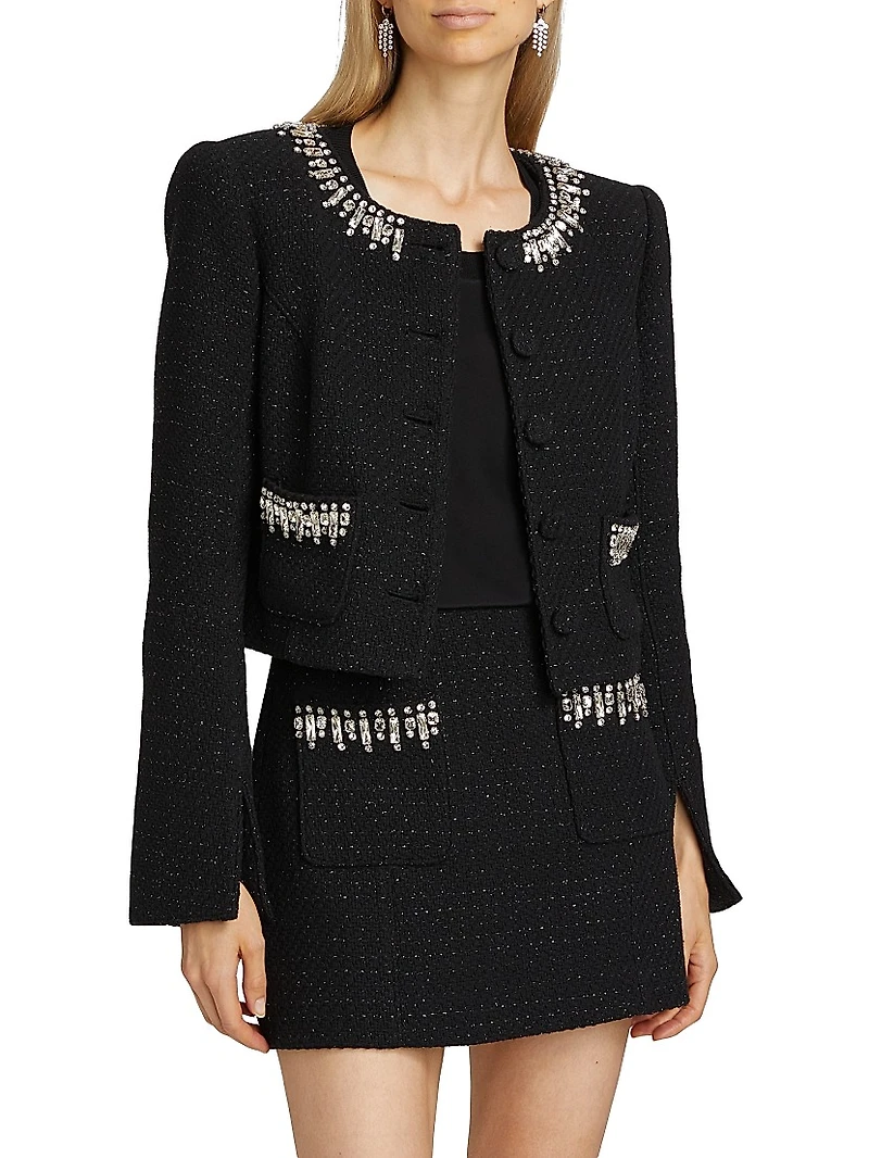 Randi Embellished Tweed Jacket