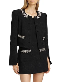 Randi Embellished Tweed Jacket