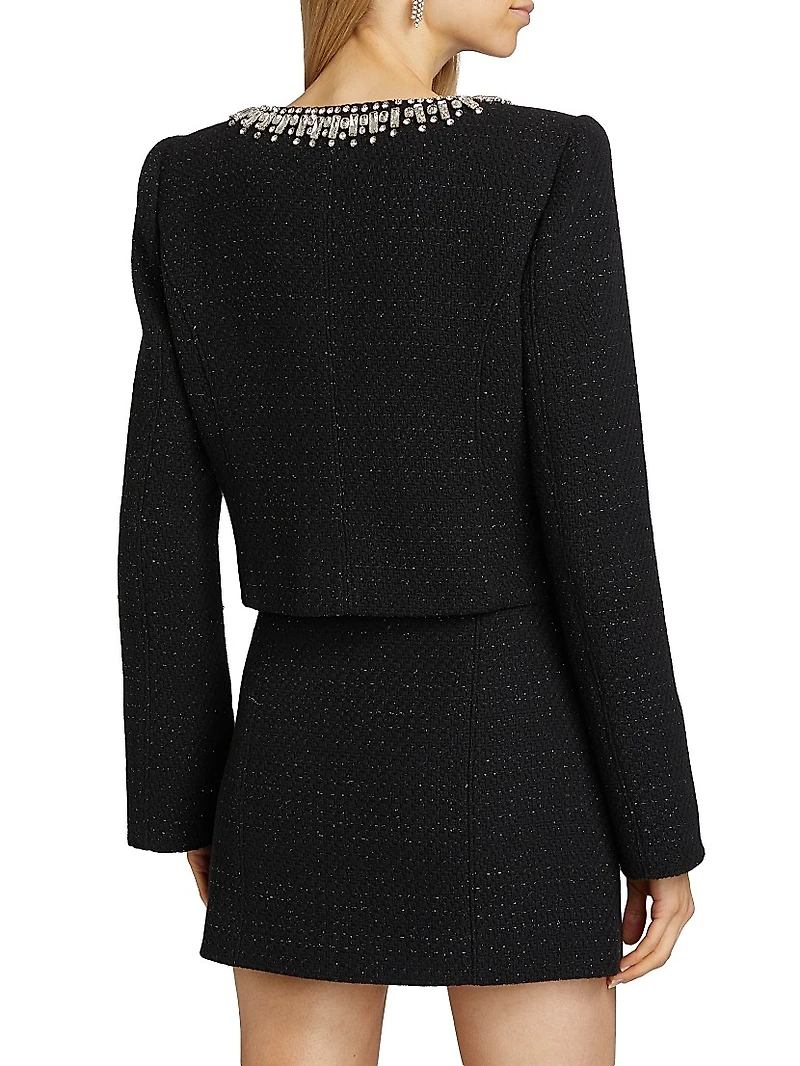 Randi Embellished Tweed Jacket