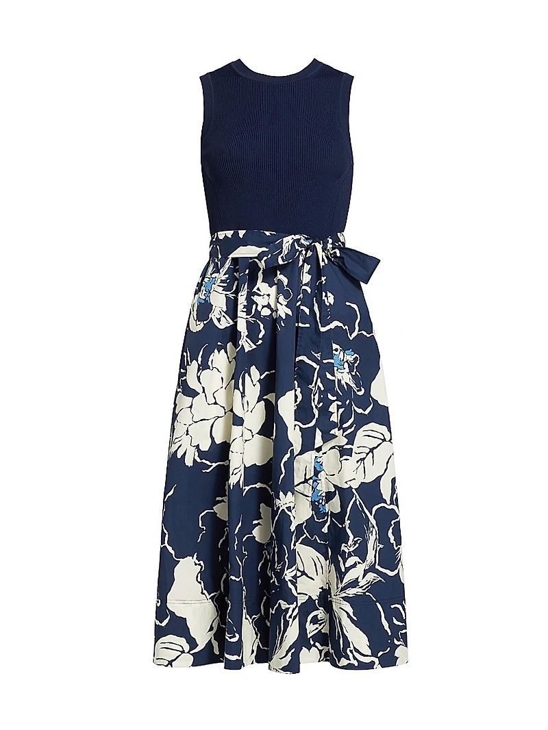 Devon Floral Tie Midi-Dress