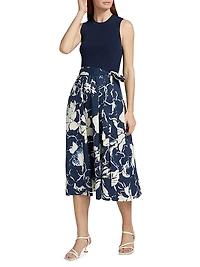 Devon Floral Tie Midi-Dress