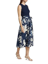 Devon Floral Tie Midi-Dress