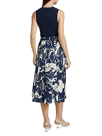 Devon Floral Tie Midi-Dress