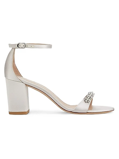Nudist Poppy 75MM Satin Sandals