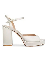 Dayna 100MM Satin Platform Sandals