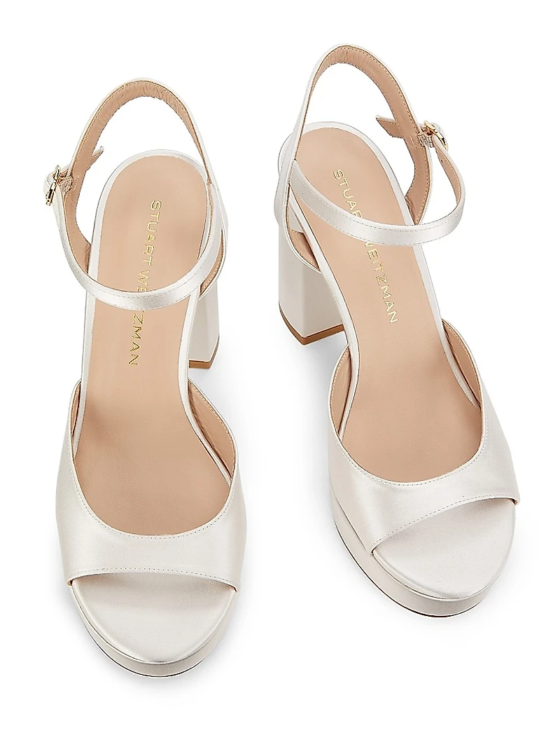 Dayna 100MM Satin Platform Sandals