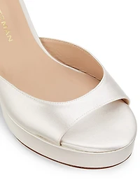 Dayna 100MM Satin Platform Sandals
