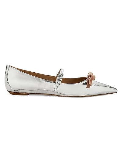 Felicity Mirrored Leather Mary Jane Shoes