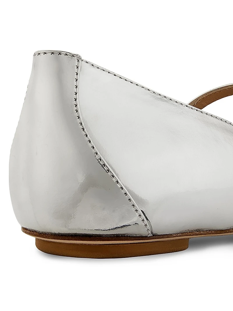 Felicity Mirrored Leather Mary Jane Shoes
