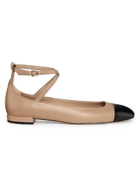 Eden Strap Leather Ballet Flats