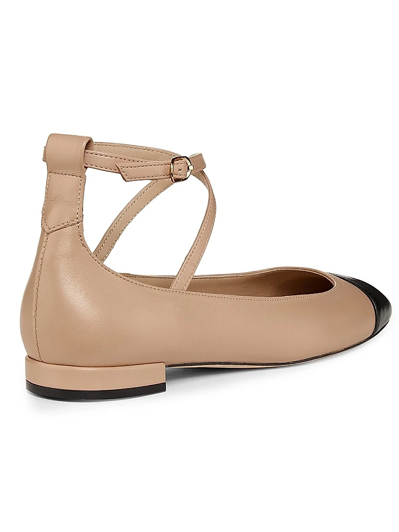 Eden Strap Leather Ballet Flats