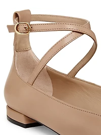 Eden Strap Leather Ballet Flats